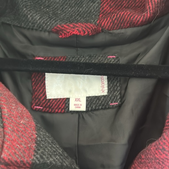 xhiliration Buffalo Plaid Winter Coat - Picture 3 of 4